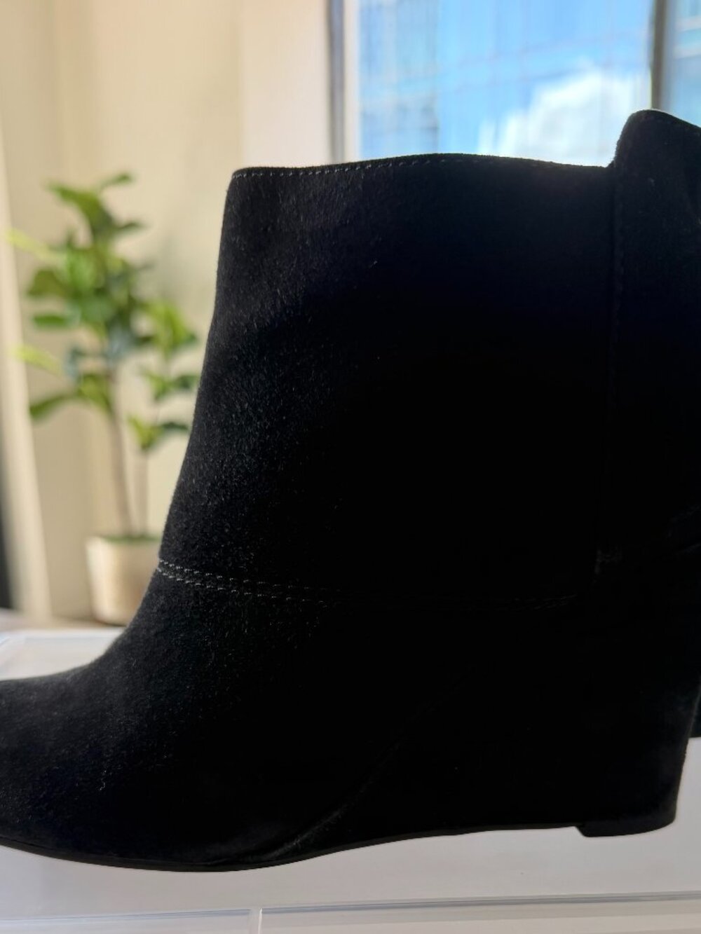 Nine West Black Wedge Ankle Boots